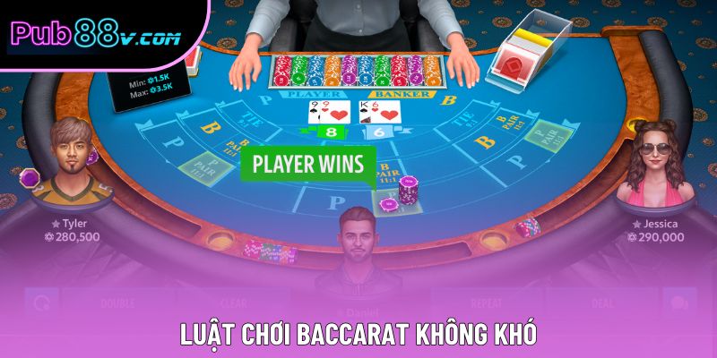Luật chơi Baccarat không khó